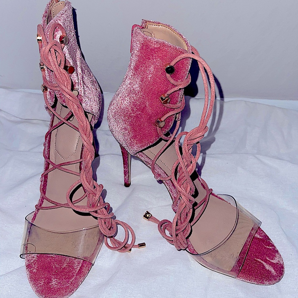 Aldo Somerly pink suede heels